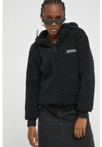 Kangol bluza damska kolor czarny z kapturem gładka. Typ kołnierza: kaptur. Kolor: czarny. Wzór: gładki #3