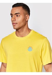 Element T-Shirt Kass C1SSL8 Żółty Regular Fit. Kolor: żółty. Materiał: bawełna #2