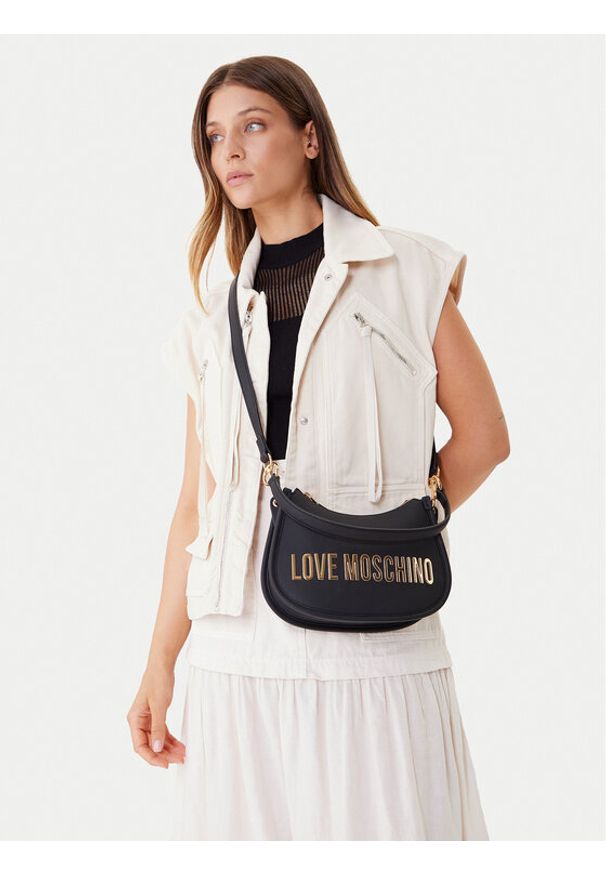 Love Moschino - LOVE MOSCHINO Torebka JC4027PP0NKD0000 Czarny. Kolor: czarny. Materiał: skórzane