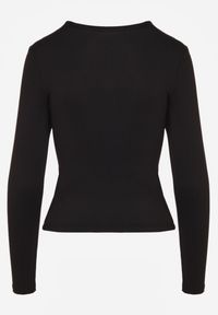 Renee - Czarna Bluzka Longsleeve z Bawełny Avelfia. Okazja: na co dzień. Kolor: czarny. Materiał: bawełna. Długość rękawa: długi rękaw. Styl: elegancki, casual #2