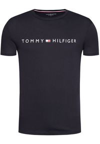 TOMMY HILFIGER - Tommy Hilfiger T-Shirt Cn SS Logo UM0UM01434 Granatowy Regular Fit. Kolor: niebieski. Materiał: bawełna #4