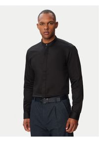 Hugo - HUGO Koszula Kaleb 50544949 Czarny Slim Fit. Kolor: czarny. Materiał: bawełna #1