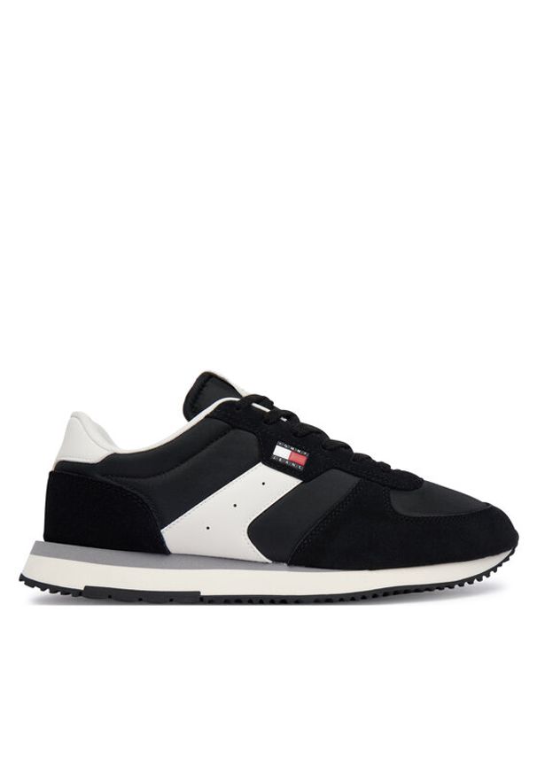 Tommy Jeans Sneakersy Tjm Eva Runner Mix Material EM0EM01737 Czarny. Kolor: czarny. Materiał: zamsz, skóra