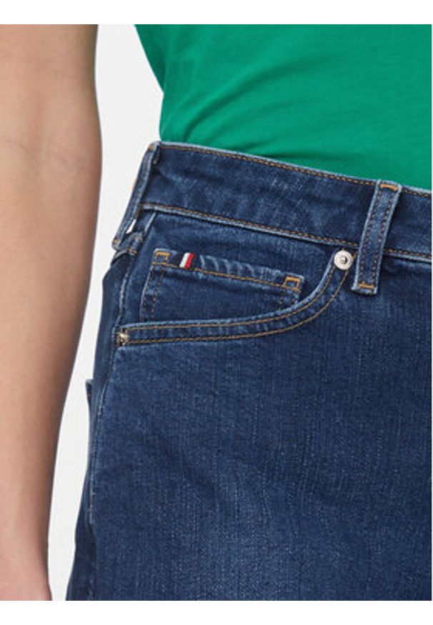 TOMMY HILFIGER - Tommy Hilfiger Szorty jeansowe Dnm Straight Short Rw Kai WW0WW41320 Niebieski Slim Fit. Kolor: niebieski. Materiał: bawełna, syntetyk
