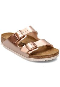 Klapki dla dzieci Birkenstock Arizona. Zapięcie: bez zapięcia. Kolor: różowy. Materiał: skóra, materiał