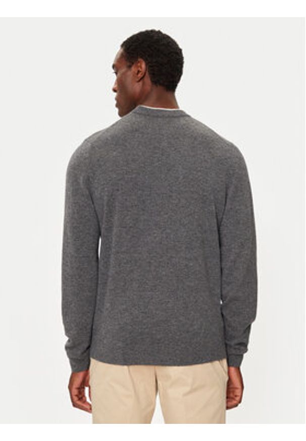 BOSS - Boss Sweter 50526844 Szary Regular Fit. Kolor: szary. Materiał: wełna