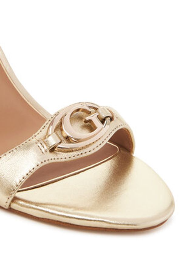 Guess Sandały FLTKAB LEM03 Złoty. Kolor: złoty. Materiał: skóra