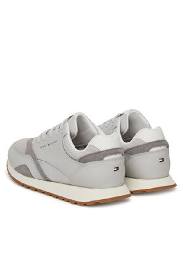 TOMMY HILFIGER - Tommy Hilfiger Sneakersy New Runner Eva Mix FM0FM05522 Beżowy. Kolor: beżowy. Materiał: skóra