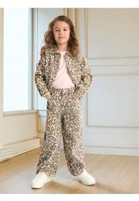 Sinsay - Jeansy wide leg w panterkę - wielobarwny. Wzór: motyw zwierzęcy #1