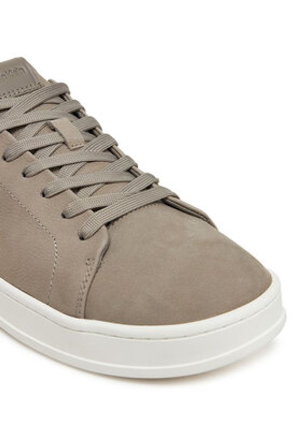 Calvin Klein Sneakersy Low Top Lace Up Nu HM0HM01758 Szary. Kolor: szary. Materiał: skóra