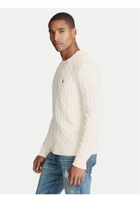 Polo Ralph Lauren Sweter 710775885024 Écru Regular Fit. Typ kołnierza: polo. Materiał: bawełna