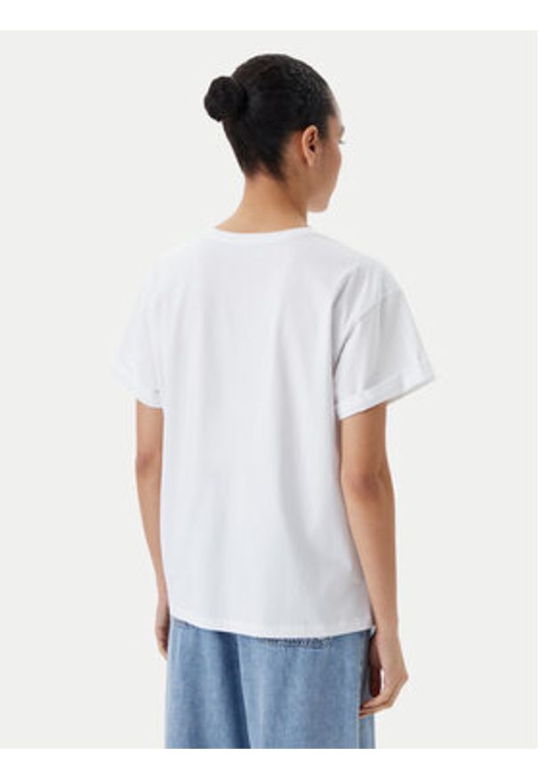 Liu Jo Beachwear T-Shirt q-roa-35173 Biały Regular Fit. Kolor: biały. Materiał: bawełna