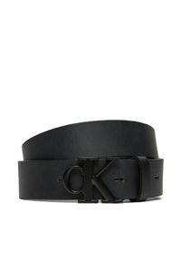 Calvin Klein Jeans Pasek Męski Round Mono Plaque Lthr Belt 35Mm K50K512068 Czarny. Kolor: czarny. Materiał: skóra