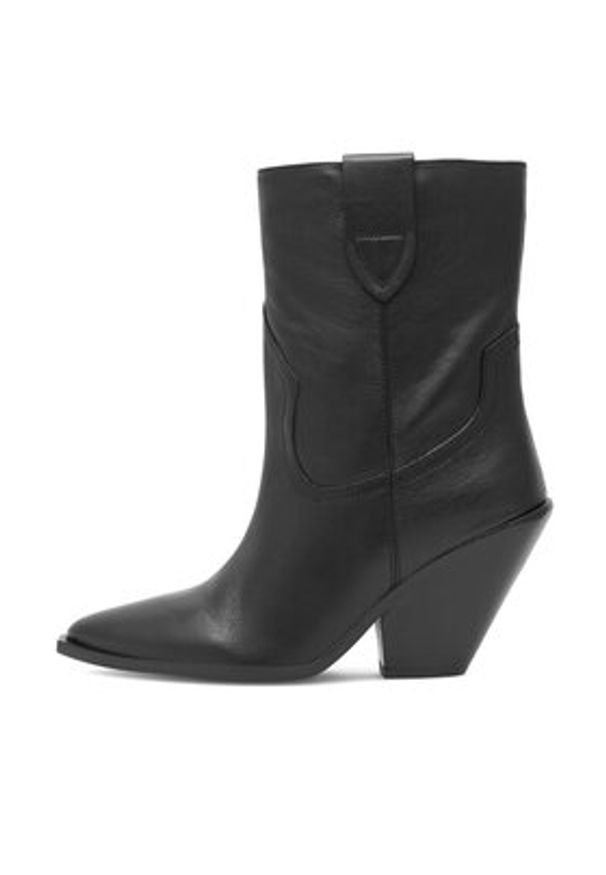 Badura Kowbojki AMADORA-110436 Czarny. Kolor: czarny. Materiał: skóra