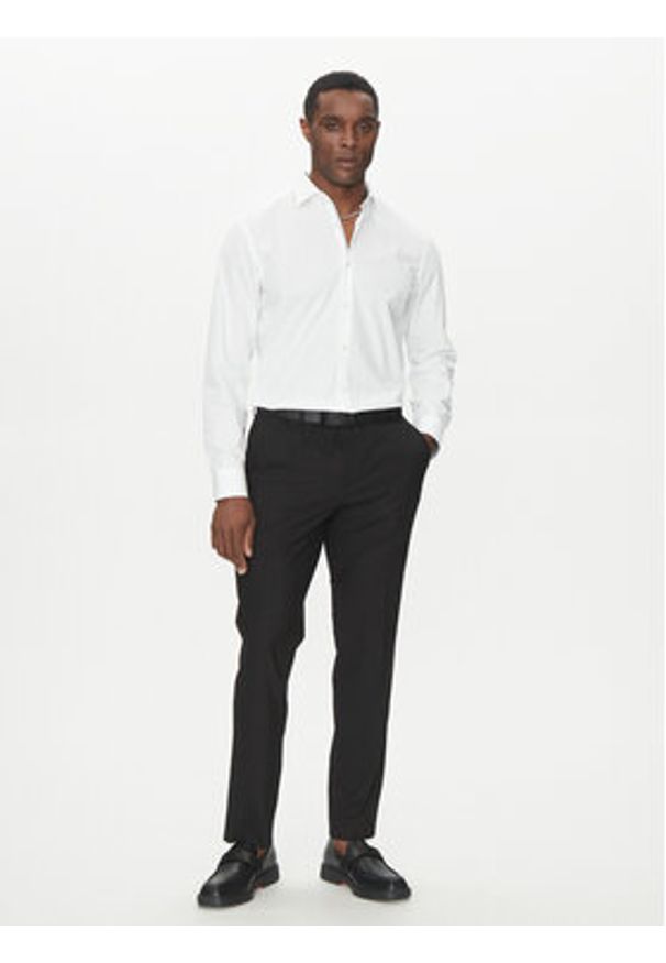Hugo - HUGO Koszula Koey 50539766 Biały Slim Fit. Kolor: biały. Materiał: bawełna