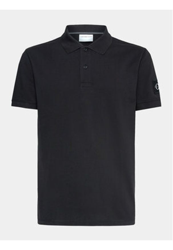 Calvin Klein Jeans Polo J30J323394 Czarny Regular Fit. Typ kołnierza: polo. Kolor: czarny. Materiał: bawełna
