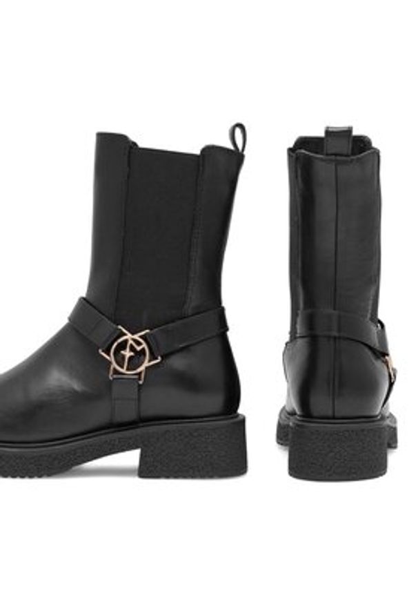 Eva Minge Sztyblety SPEZIA-01 Czarny. Kolor: czarny. Materiał: skóra