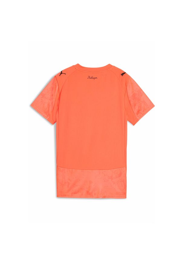 Puma - Damska koszulka KIDSUPER × MANCHESTER CITY PUMA Neon Sun Black Orange. Kolor: czarny, pomarańczowy, wielokolorowy, żółty
