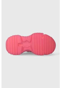Steve Madden sneakersy Kingdom kolor różowy SM11002519. Nosek buta: okrągły. Zapięcie: sznurówki. Kolor: różowy. Materiał: guma. Obcas: na platformie #2