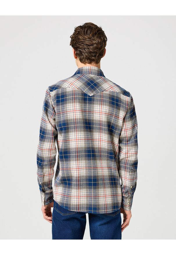 Wrangler - WRANGLER MĘSKA KOSZULA WESTERN SHIRT NAVY RED 112357248 W5B4008852
