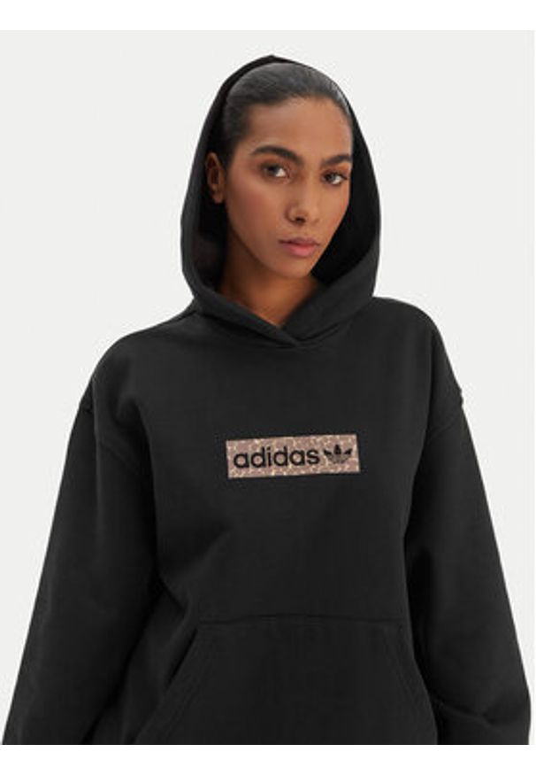 Adidas - adidas Bluza KD2823 Czarny Oversize. Kolor: czarny. Materiał: bawełna