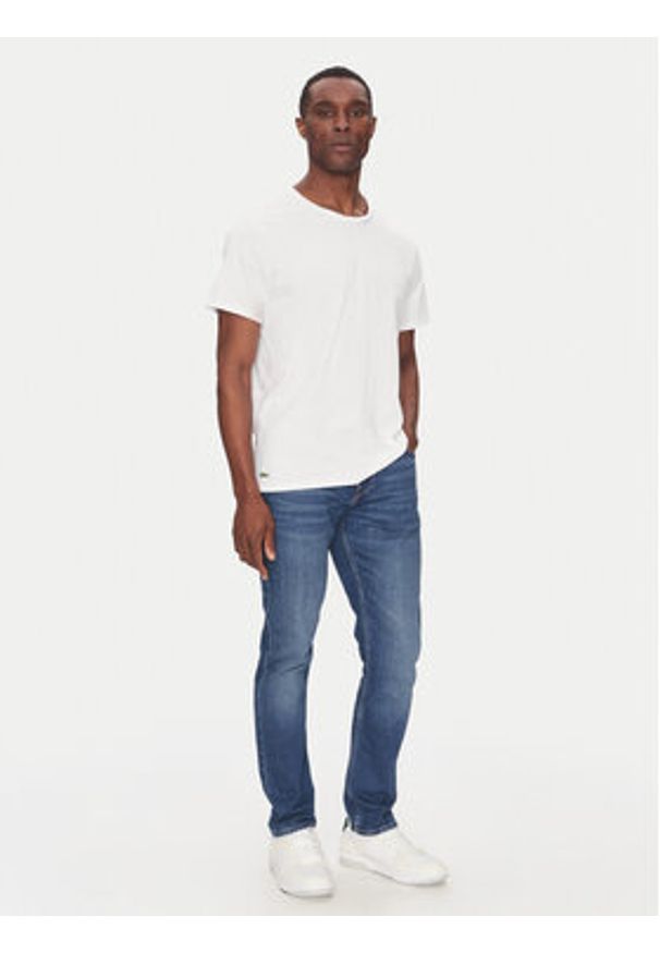 Lacoste Komplet t-shirtów TH9010 Biały Regular Fit. Kolor: biały. Materiał: bawełna
