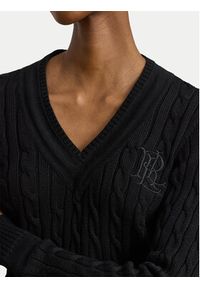 Lauren Ralph Lauren - LAUREN RALPH LAUREN Sweter Meren 200888795004 Czarny Regular Fit. Kolor: czarny. Materiał: bawełna #8