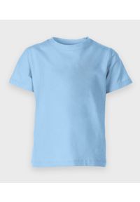 MegaKoszulki - Koszulka dziecięca (bez nadruku, gładka) - jasnoniebieska. Kolor: niebieski. Materiał: bawełna. Wzór: gładki #1