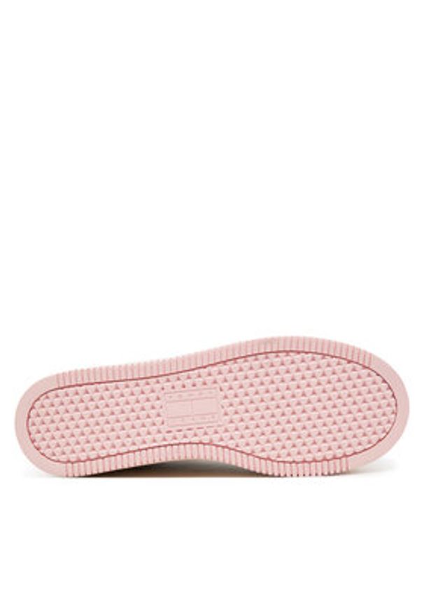 Tommy Jeans Sneakersy Tjw Flatform Ess EN0EN02518 Różowy. Kolor: różowy. Materiał: skóra