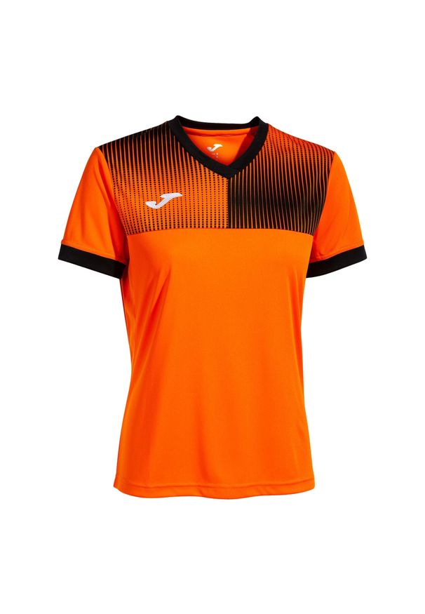 Damski jersey Joma Eco Supernova. Kolor: czarny, wielokolorowy, pomarańczowy. Materiał: jersey. Sport: piłka nożna