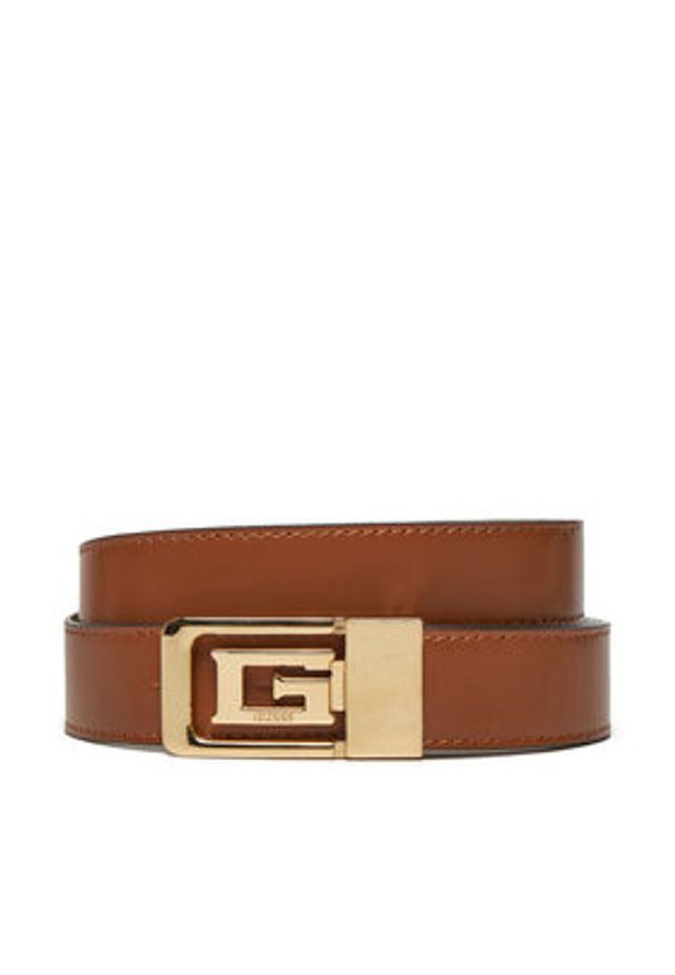 Guess Pasek Damski BW9207 P5130 Brązowy. Kolor: brązowy. Materiał: skóra