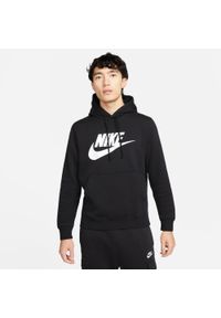 Bluza z kapturem Nike Sportswear Club Fleece, Mężczyźni. Typ kołnierza: kaptur. Kolor: czarny. Materiał: materiał, bawełna