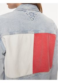 Tommy Jeans Kurtka jeansowa Flag DW0DW18331 Niebieski Regular Fit. Kolor: niebieski. Materiał: bawełna #4