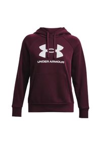 Under Armour - Męska Polarowa Bluza Treningowa Rival Big Logo. Kolor: czerwony, brązowy, wielokolorowy. Materiał: polar