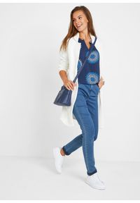bonprix - Bluzka tunikowa z miękkiej wiskozy. Kolor: niebieski. Materiał: wiskoza, materiał. Wzór: nadruk #3