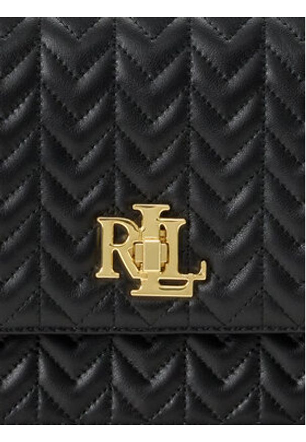 Lauren Ralph Lauren - LAUREN RALPH LAUREN Torebka 431966768003 Czarny. Kolor: czarny. Materiał: skórzane