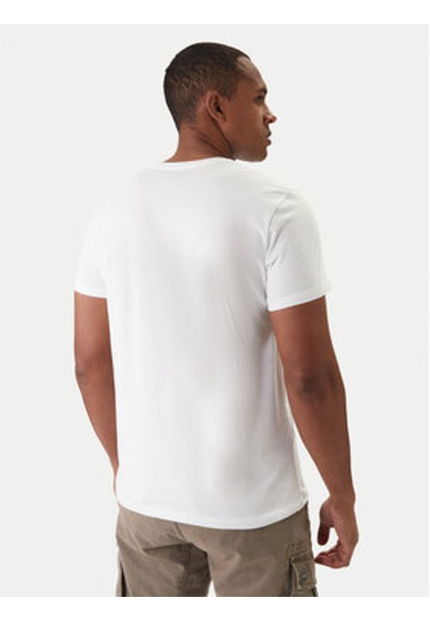 Alpha Industries T-Shirt Basic 188505 Biały Regular Fit. Kolor: biały. Materiał: bawełna