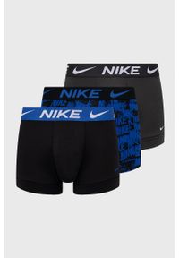 Nike bokserki (3-pack) męskie. Kolor: niebieski. Materiał: skóra, włókno, tkanina