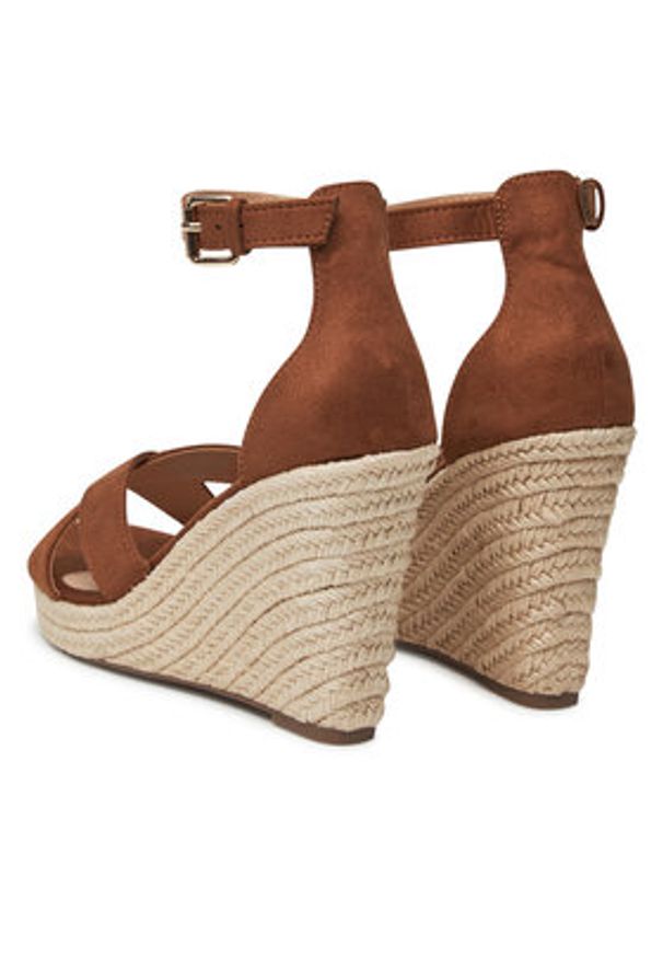 ONLY Shoes Espadryle Onlamelia-18 Mf Wedge 15335555 Brązowy. Kolor: brązowy. Materiał: skóra