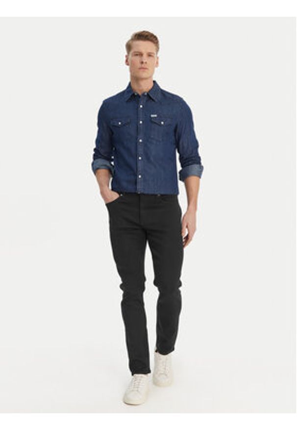 Guess Koszula M6GH88 D1052 Granatowy Regular Fit. Kolor: niebieski. Materiał: bawełna