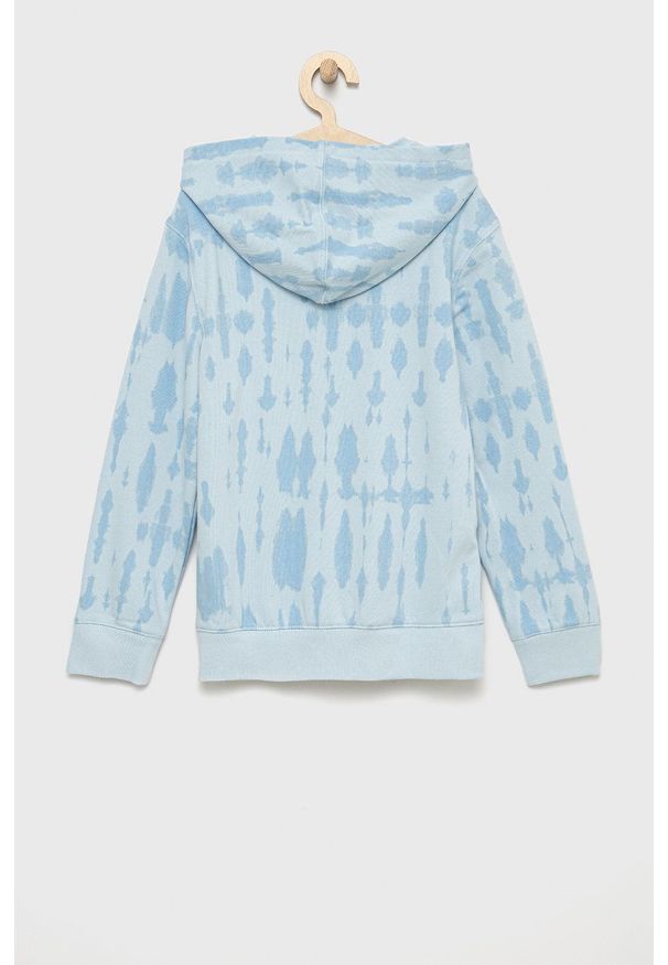 GAP bluza dziecięca z kapturem wzorzysta. Okazja: na co dzień. Typ kołnierza: kaptur. Kolor: niebieski. Materiał: materiał. Styl: casual