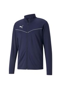 Bluza piłkarska męska Puma teamRISE Training Poly Jacket. Kolor: niebieski, biały, wielokolorowy. Sport: piłka nożna