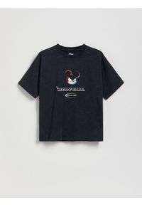 Reserved - Bawełniany t-shirt Mickey Mouse - czarny. Kolor: czarny. Materiał: bawełna. Wzór: motyw z bajki