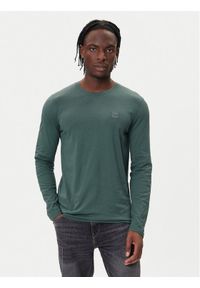 BOSS Longsleeve Tacks 50512111 Zielony Regular Fit. Kolor: zielony. Materiał: bawełna. Długość rękawa: długi rękaw