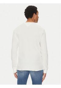 Tommy Jeans Longsleeve Henley DM0DM20379 Biały Regular Fit. Typ kołnierza: typu henley. Kolor: biały. Materiał: syntetyk. Długość rękawa: długi rękaw