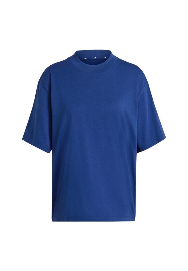 Adidas - Koszulka Essentials Contemporary Logo Boyfriend. Kolor: niebieski. Sport: fitness