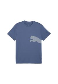 Puma - Męska koszulka Train All Day z dużym logo PUMA. Kolor: niebieski. Sport: fitness #1