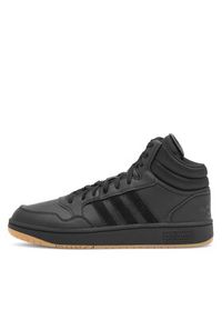 Adidas - adidas Sneakersy HOOPS 3.0 MID GY4745 Czarny. Kolor: czarny. Materiał: materiał #5