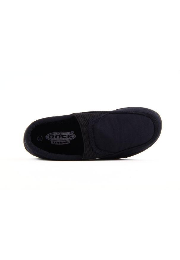 Rock - Półbuty Fancy Elastic Black, Czarny, Materiał. Okazja: na spacer. Kolor: czarny. Materiał: tkanina. Szerokość cholewki: normalna. Sezon: lato, jesień, wiosna. Styl: retro, sportowy, rockowy