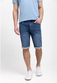 Volcano - Granatowe szorty jeansowe E-MEXT. Kolor: niebieski. Materiał: jeans. Długość: krótkie. Styl: klasyczny